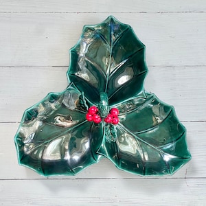 Midcentury Lefton Holly Dish
