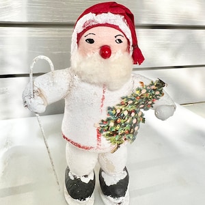 Rare Large Adorable Putz Santa or Elf