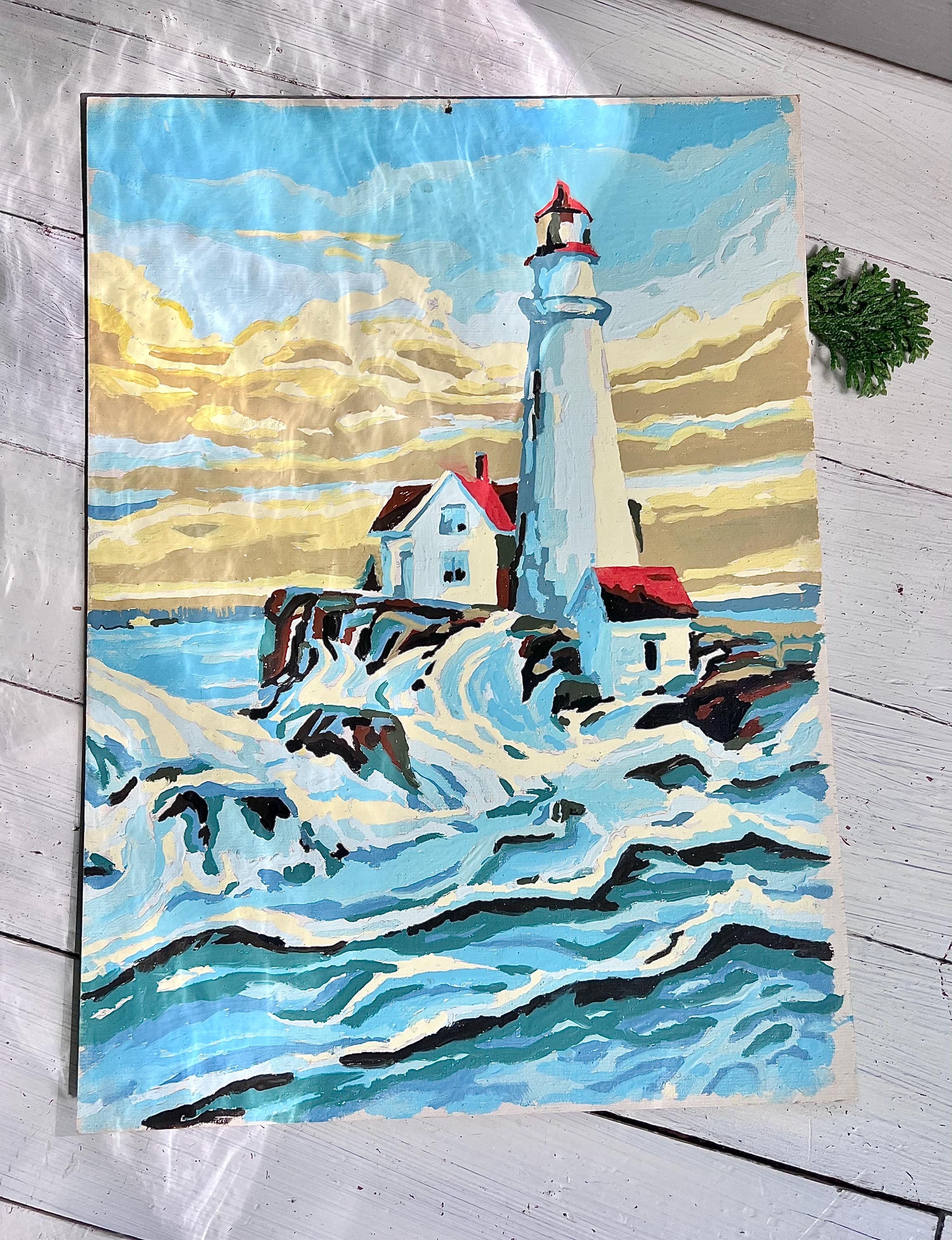 Vintage Paint by Number Nautical - Etsy