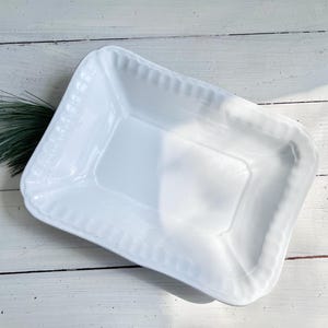 Vintage 1900 der Bauernhaus Scalop Ironstone Dish