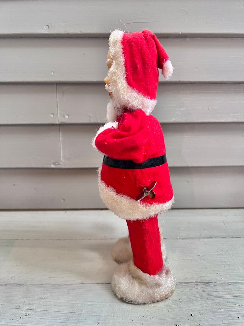 Midcentury Bell Ringing Dancing Santa Doll - Etsy
