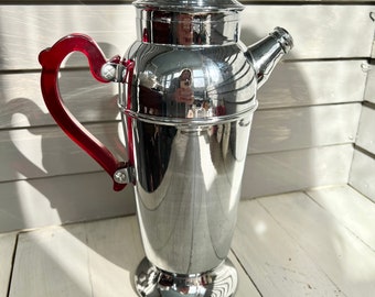 Art Deco Cherry Red Bakelite Cocktail Shaker
