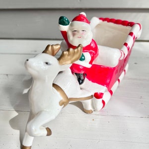 Mid-Century Santa, Deer + Sleigh Christmas