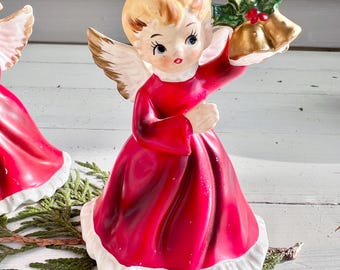 Vintage 1950 NAPCO Angel Christmas Figurine MCM Retro Angel