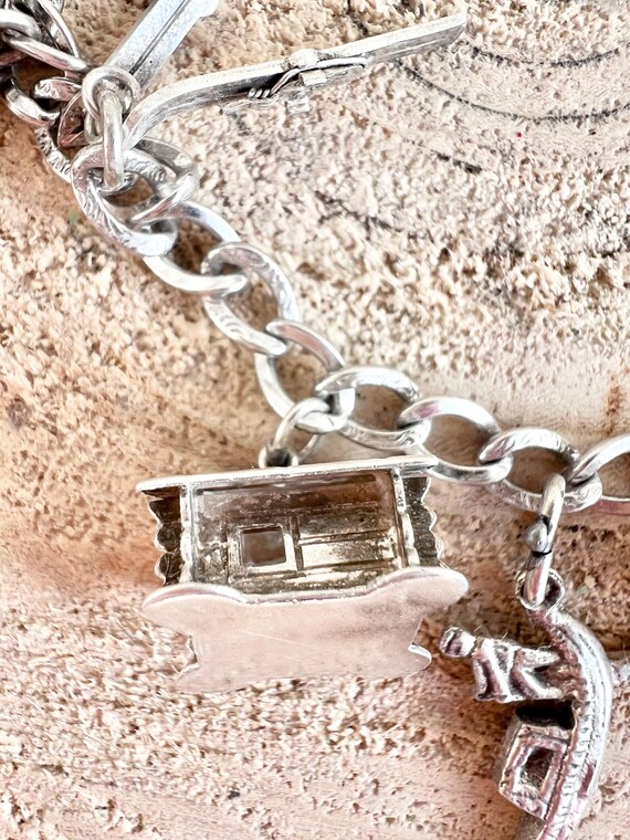 1960’s European Travel Silver Charms Bracelet View 5