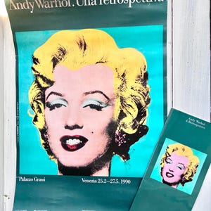 Original 1990’s Andy Warhol Marilyn Monroe Exhibtion Museum Poster + Booklet