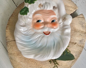 Mid-Century 1950’s Kitsch Santa Wall Decor