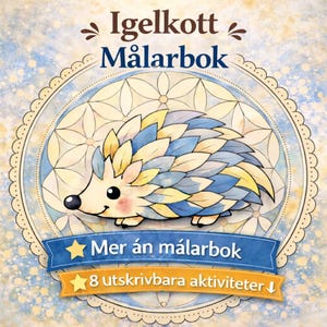 Utskrivbart Igelkott Pyssel för Barn - Målarbok, Labyrint, Klipp i klistra, lugn Aktivitet PDF