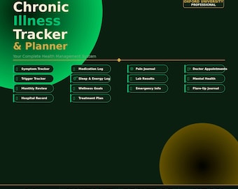 Chronic Illness Tracker PDF | Symptom Log Pain Journal Medication Tracker | Instant Download