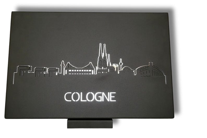 Cologne Skyline Metal Wall Art | City Silhouette Decor (30x20 cm) image 10