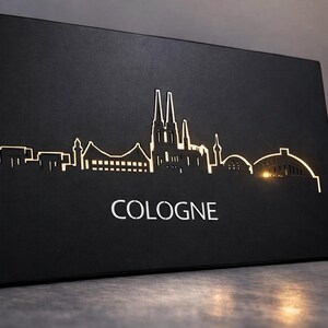 Cologne Skyline Metal Wall Art | City Silhouette Decor (30x20 cm) image 2