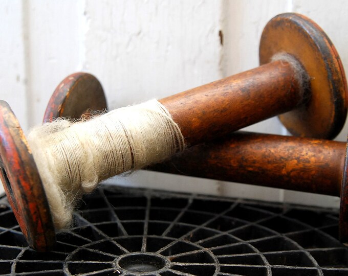 SALE 2 Large Industrial Wooden Spools Etsy