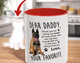 Personalized Dog Dad Mug: Custom Pet Photo Gift for Daddy – Dog Lover Fathers Day