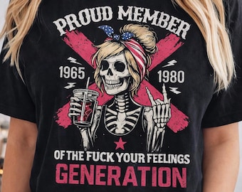 Proud Member Skull Graphic Tee | 1965-1980 Generation Statement Shirt
