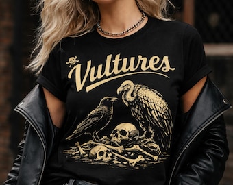 Vultures Fearless Skull Design Survival Street Style
