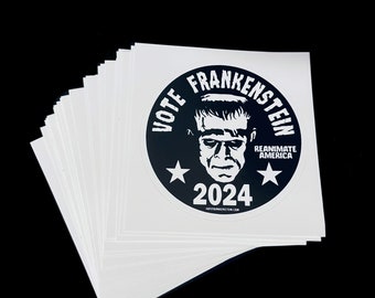 Vote Frankenstein 2024 stickers 3-pack Reanimate America