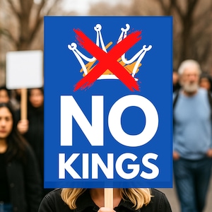 No Kings Protest Sign, No Kings in America, No Kings Protest Poster, 28 March Parade, No Kings Nonviolent Protest Poster, Activist Sign