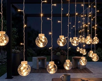 Solar Bulb String Lights – Outdoor Fairy Lights Waterproof, Garden Patio Decor, Warm Ambient Lighting, 3.5M Solar Garland