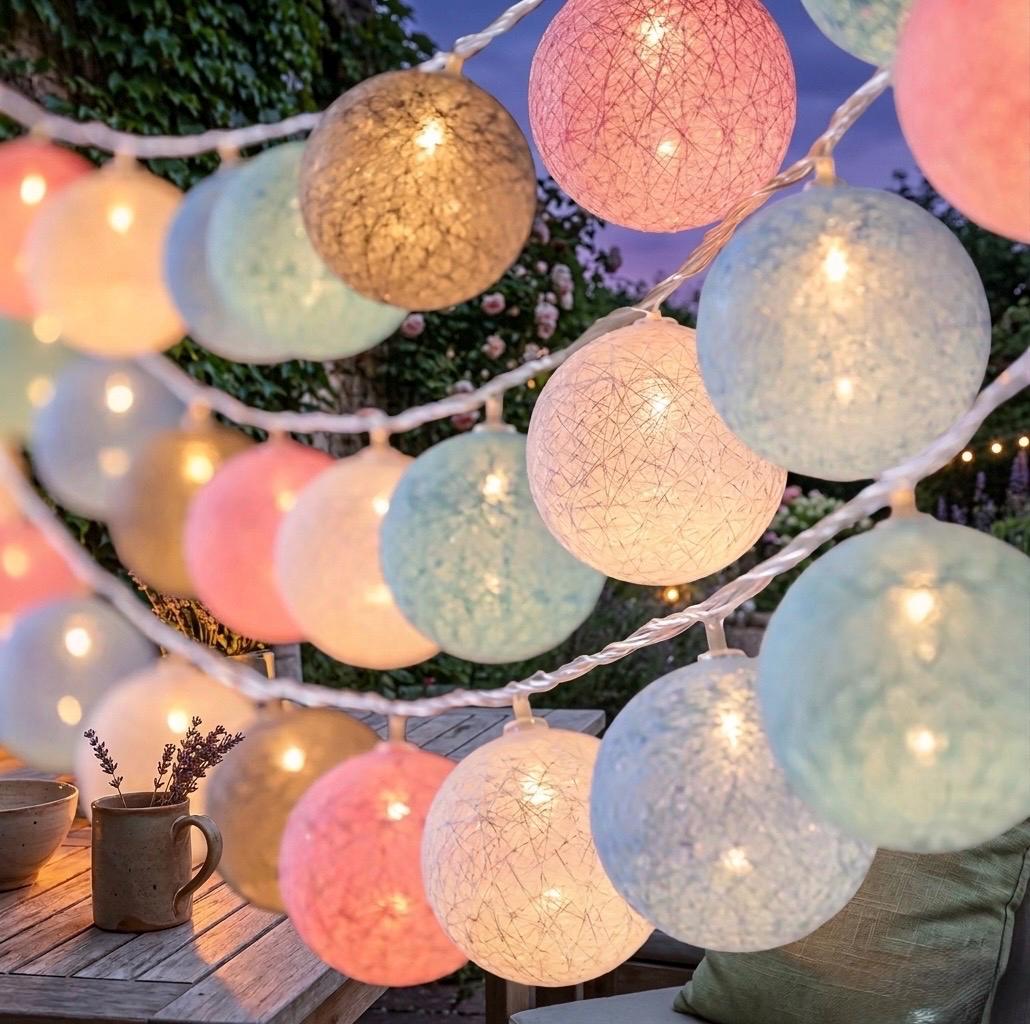 Happy Birthday Lichterkette – 13 Bunte LEDs, Batteriebetrieben (2x AA), 1,3m, Partydeko Für Drinnen, Mehrfarbig