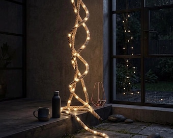 Lampki solarne na sznurku – wodoodporne lampki choinkowe do użytku na zewnątrz, rustykalny wystrój tarasu, oświetlenie ogrodowe w stylu boho, 5 m/10 m, 100/200 diod LED