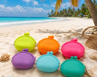 Silicone Coin Purse, AirPods Case, Small Change Pouch, Waterproof Travel Accessory