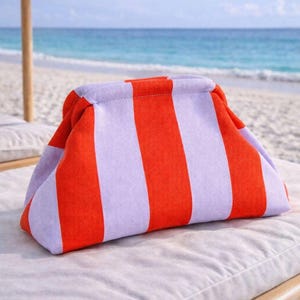 Beach Cosmetic Bag, Summer Clutch, Travel Organizer, Vacation Bag for Women, Mother Day Gift