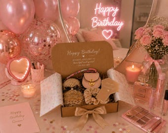 Personalized Birthday Gift Box for Her, Sweet 16 Surprise, Luxury Details