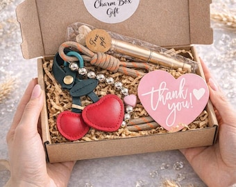 Personalized Keychain Gift Box, Custom Name Key Holder, Pinterest Gift