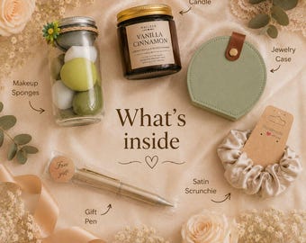 Personalized  Gift for Her Box, Birthday Self-Care Gift Women, Mom, Coworker