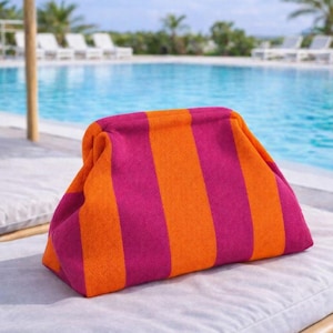 Beach Cosmetic Bag, Summer Clutch, Travel Organizer, Vacation Bag for Women, Mother Day Gift