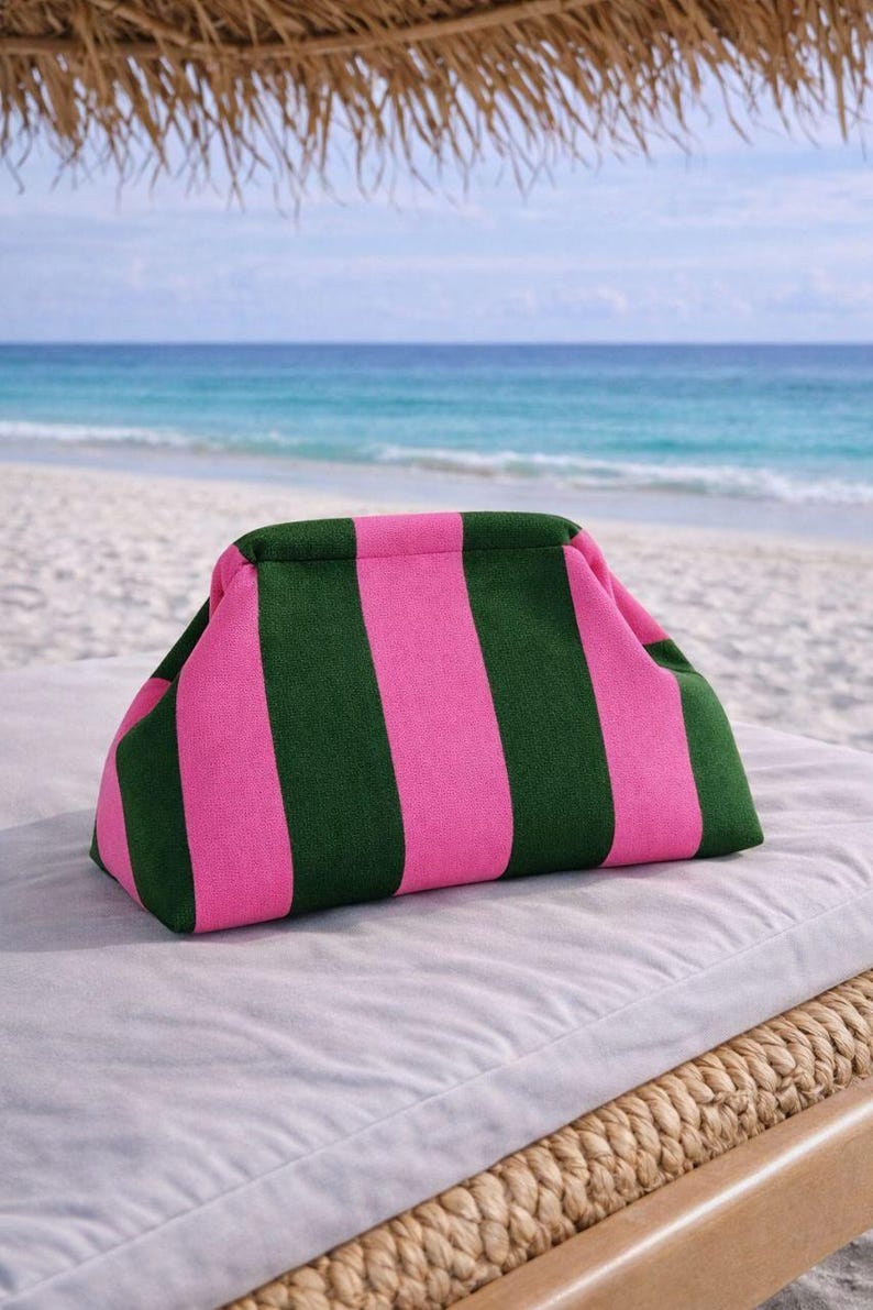 Beach Cosmetic Bag, Summer Clutch, Travel Organizer, Vacation Bag for Women, Mother Day Gift