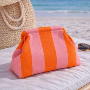 Beach Cosmetic Bag, Summer Clutch, Travel Organizer, Vacation Bag for Women, Mother Day Gift