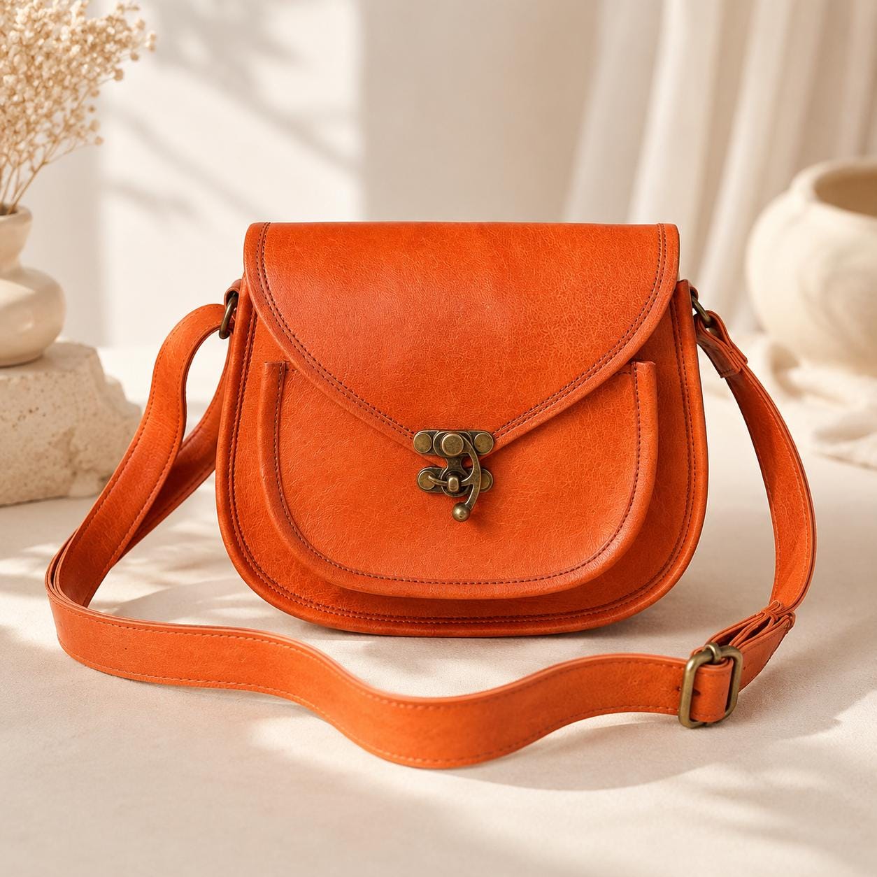 Vintage Saddle Bag - Etsy UK