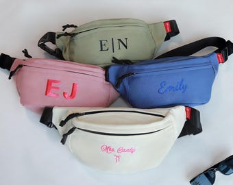 Custom Embroidered Bumbag, Personalized Fanny Pack, Embroidered Name Bag, Gifts For Bride , Bachelorette Party Favors, Personalized Bum Bag