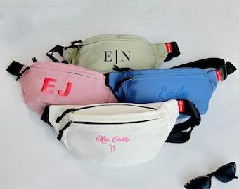 Custom Embroidered Bumbag, Personalized Fanny Pack, Embroidered Name Bag, Gifts For Bride , Bachelorette Party Favors, Personalized Bum Bag