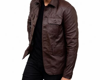 Lamsleren blazer heren – klassieke casual jas met inkeping