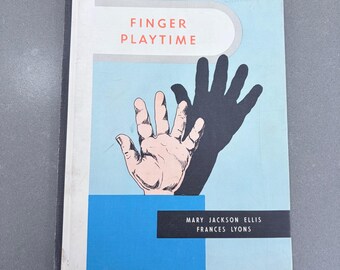Libro infantil clásico de 1965, Finger Playtime, de Mary Jackson, Ellis, Carvel y Lee, década de 1960.