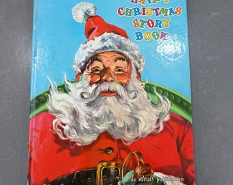 Libro de cuentos navideños de 1961, "La feliz historia de la Navidad", con folleto publicitario de Van B Hooper.