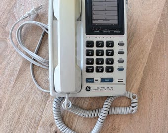 Vintage GE Cordless Phone Crystal Clear Plus + White Model 2-9630A 90s Landline