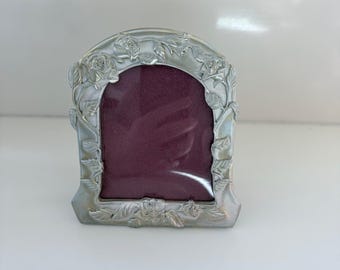 Vintage 1988 Seagull Fine Pewter Rose Floral Mini Picture Frame PF99 Canada 4x3