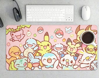 Tapis de bureau Groupe Pokémon Kawaii