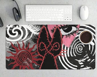 Tapis de souris de jeu grunge Alt Cat