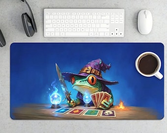 Tapis de bureau de jeu Magical Frog Wizard