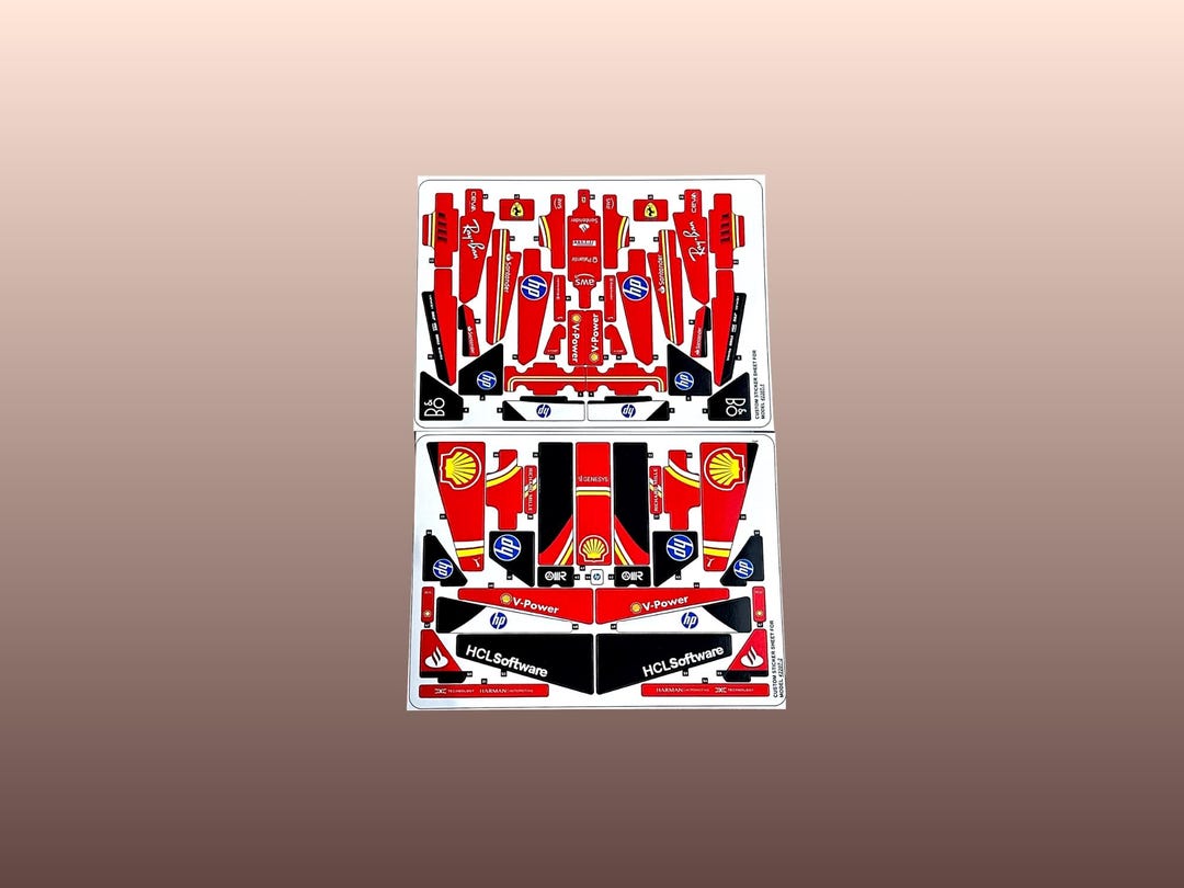 Replacement Custom Sticker Set 42207 Ferrari SF-24 F1 Car Sheet 1 + 2 ...