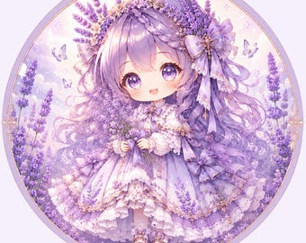Lavender Princess Holographic Sticker