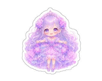 Hydrangea Princess Chibi Sticker