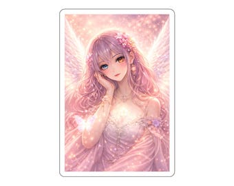 Arte de ángel radiante, fantasía de aura resplandeciente, lámina estética de ángel en tonos pastel