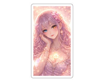 Lámina artística de chica con alas etéreas, estética angelical suave, ilustración fantástica y onírica, arte mural celestial, decoración con brillo pastel.