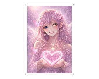 Sakura Light Angel Warm Smile Pink Anime Girl Healing Fantasy Art