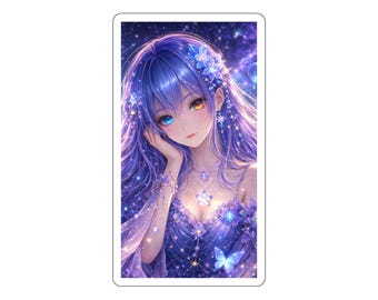 Pegatina de espíritu luminoso de anime de fantasía celestial Chica Espíritu Cósmico